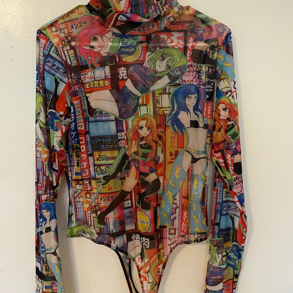 NWT Jaded London Mesh anime girl body suit